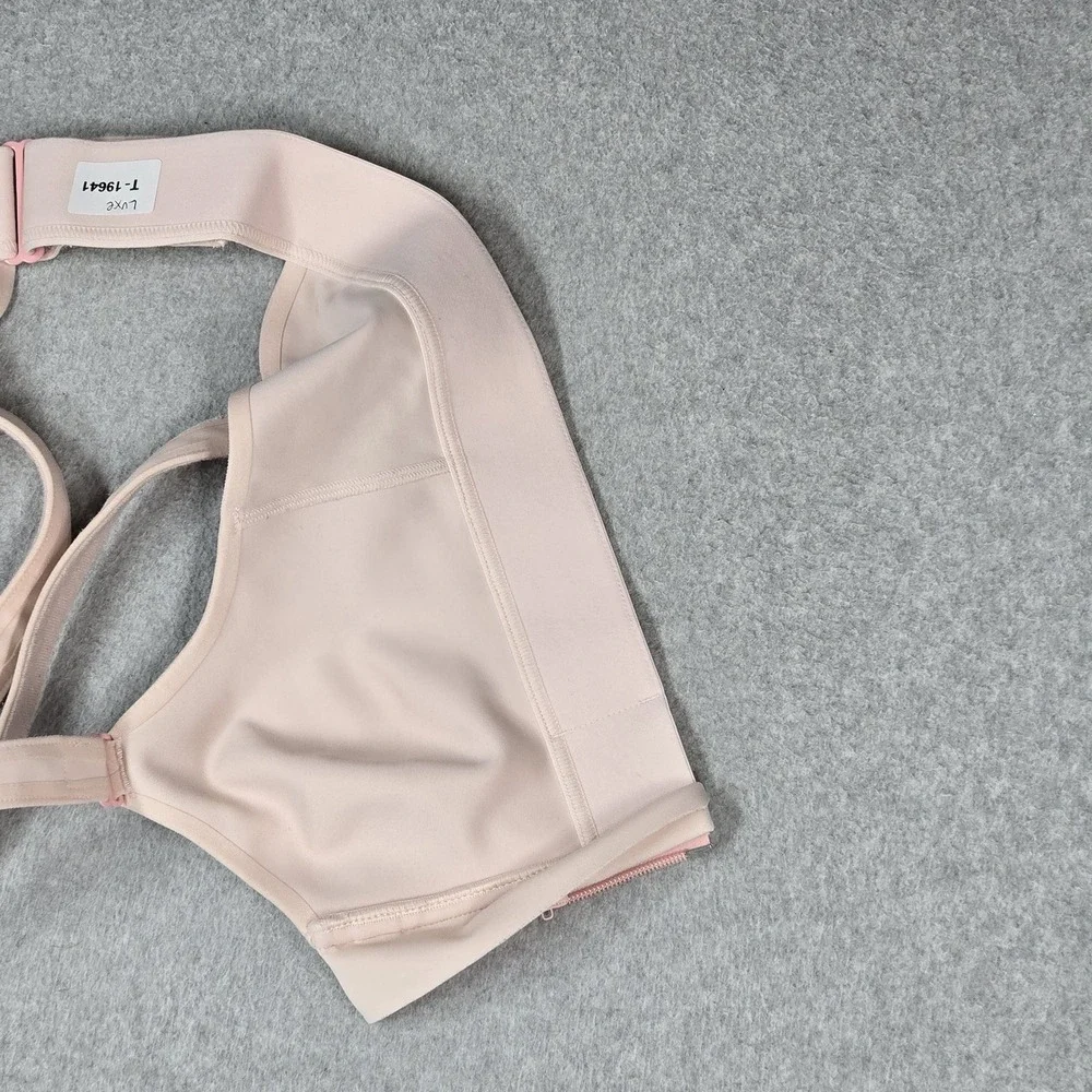 Shefit Women Sports Bra LUXE Pink Front Closure Wireless Adjustable Strap
